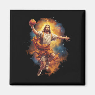 Spaß Jesus spielen Basketball 1 Magnet