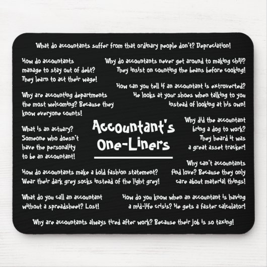 Spaß Jokes Funny Accounting Mousepad (Vorne)