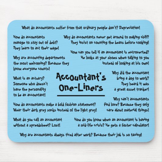 Spaß Jokes Funny Accounting Mousepad (Vorne)
