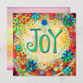 Spaß Joy fröhliche Blumenermutigung Hübsch Dankeskarte (Vorne/Hinten)