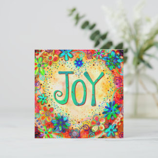 Spaß Joy fröhliche Blumenermutigung Hübsch Dankeskarte