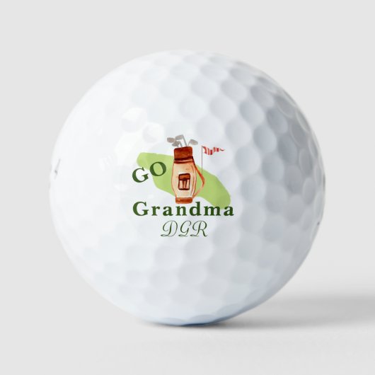 Spaß jubeln Nachricht Großmutter Mama Tante Golfball (Vorderseite)