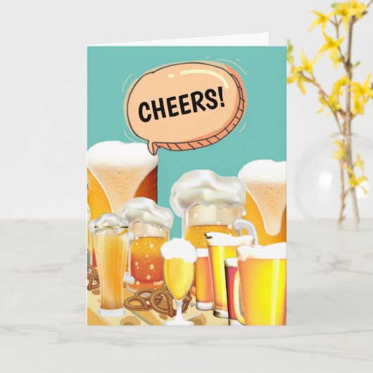 Spaß jubelt Bierbrauerei von uns allen Karte (Gelbe Blume)