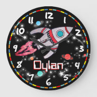 Spaß Jungs rauschen schwarze Wanduhr