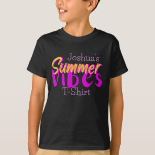 Spaß-Jungs Text-Sommer-Vibes T-Shirt