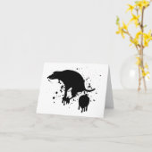 Spaß Kackend Hund Karte (Gelbe Blume)