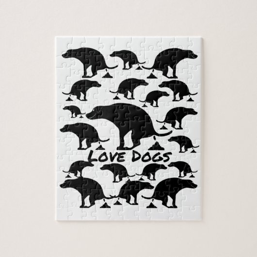 Spaß Kackend Hund Puzzle (Vertikal)