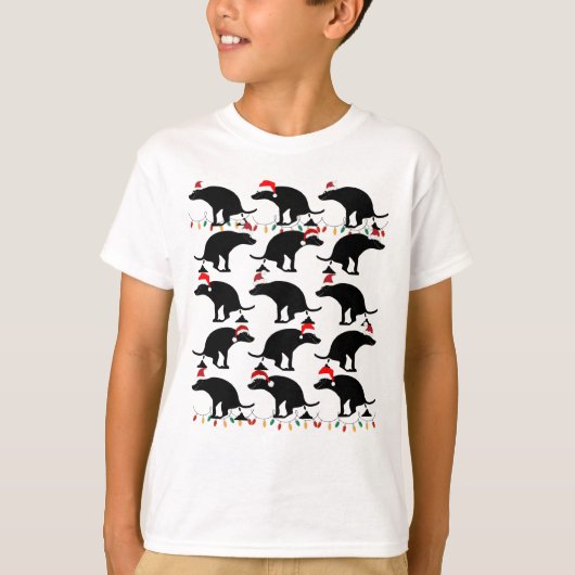 Spaß Kackend Hunde Weihnachten T-Shirt (Vorderseite)