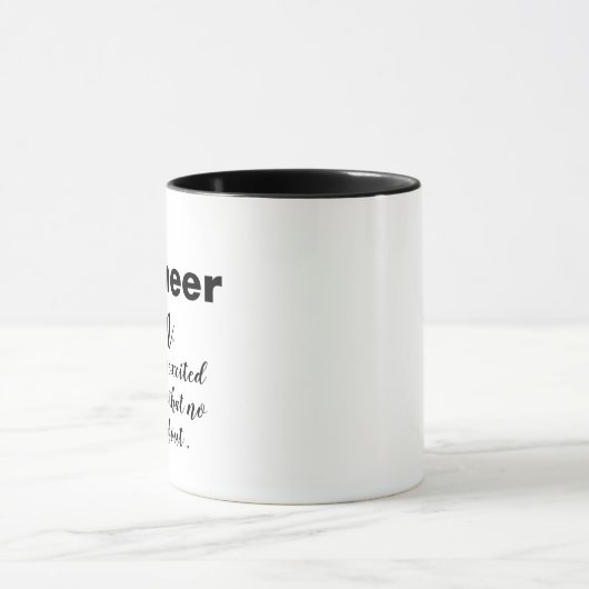 Spaß-Kaffee für den individuellen Funny Engineer P Tasse (Zentrum)