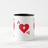 Spaß KAFFEE IST MEIN VALENTINE Red Hearts Tasse (Zentrum)