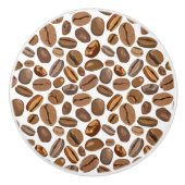 Spaß-Kaffeebohne-Entwurf Keramikknauf (Vorderseite)