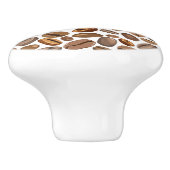 Spaß-Kaffeebohne-Entwurf Keramikknauf (Seitenansicht)