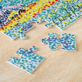 Spaß-Kajak-Szene im Pointillism-Puzzlespiel Puzzle (Seite)