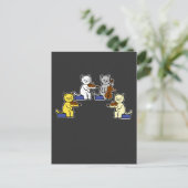 Spaß Katzen Geigenspiel Cello Geschenkmusik Postkarte (Stehend Vorderseite)