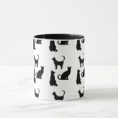 Spaß-Katzen-Silhouette-Kaffee-Tasse Tasse (Zentrum)