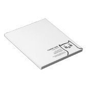 Spaß Katzenhand Schwarz-weißer einfacher Haustiers Notizblock (angewinkelt)