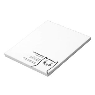 Spaß Katzenhand Schwarz-weißer einfacher Haustiers Notizblock