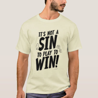 Spaß kein Sin zu gewinnen Boardgamer Meeple Slogan T-Shirt