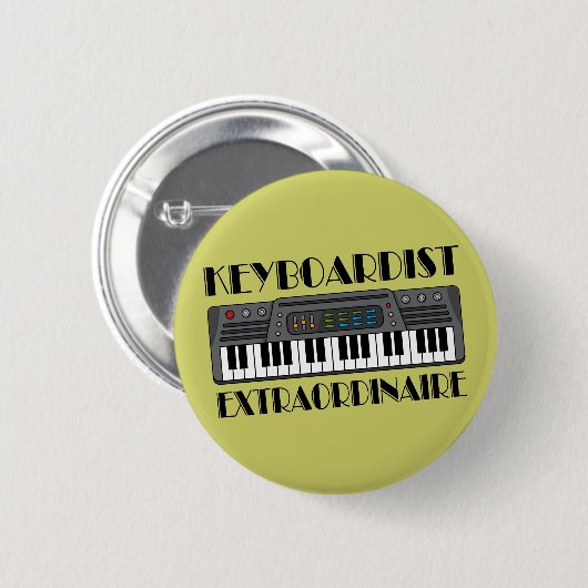 Spaß-Keyboarder-Extraordinaire Musik-Geschenk Button (Vorne & Hinten)