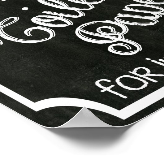 Spaß Khalkboard Zeichen Poster (Ecke)