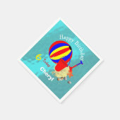 Spaß-Kids-Beach-Spiele Personalisiert Serviette (Ecke)