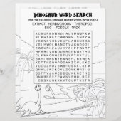 Spaß Kinder Aktivität Dinosaur Puzzle Word Suche (Vorne/Hinten)