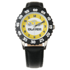 Spaß Kinder Gelbe Autobezeichnung & Zeitalter Armb Armbanduhr