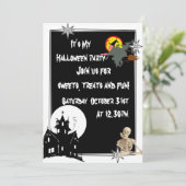 Spaß Kinder lustig Halloween Einladung (Stehend Vorderseite)