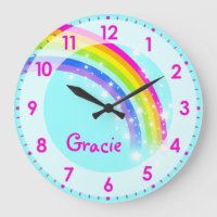 Spaß Kinder Mädchen Regenbogenname Aqua Rosa Wandu
