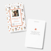 Spaß Kinder mit Kostümen Muster Pädiatrische ID Ausweis (Vorder- & Rückseite)