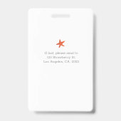 Spaß Kinder mit Kostümen Muster Pädiatrische ID Ausweis (Rückseite)