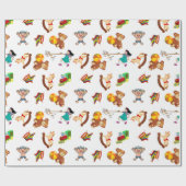 Spaß Kinder spielen Geschenkpapier (Flach)