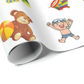 Spaß Kinder spielen Geschenkpapier (Rolleneckpunkt)