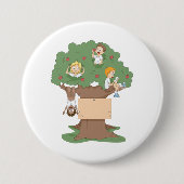 Spaß Kinder spielen in Apfelbaum Button (Vorderseite)