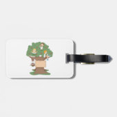 Spaß Kinder spielen in Apfelbaum Gepäckanhänger (Rückseite horizontal)