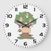 Spaß Kinder spielen in Apfelbaum Große Wanduhr (Vorderseite)