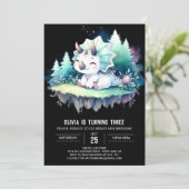 Spaß Kinder Triceratops Geburtstag Einladung (Stehend Vorderseite)