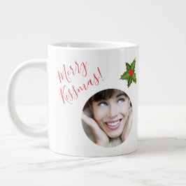 Spaß "Kissmas" Romantisches Weihnachtsfest Foto Mi Jumbo-Tasse