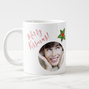 Spaß "Kissmas" Romantisches Weihnachtsfest Foto Mi Jumbo-Tasse