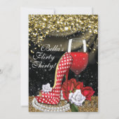 Spaß-kokette Geburtstags-Party Einladungen (Rückseite)