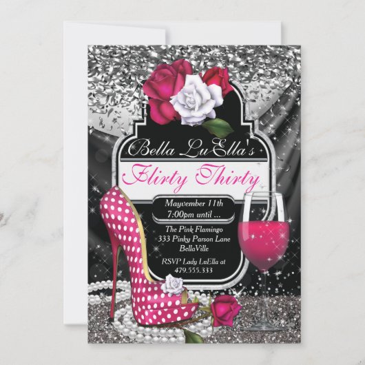 Spaß Kokette Geburtstagsparty Einladungen (Vorderseite)