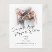 Spaß kommt Save the Date, um das Foto zu stimulier Ankündigungspostkarte (Vorderseite)