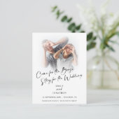 Spaß kommt Save the Date, um das Foto zu stimulier Ankündigungspostkarte (Stehend Vorderseite)