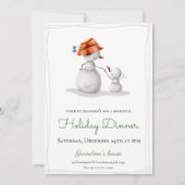 Spaß kommt zu Oma's Snowman Weihnachtsfeiertag Einladung (Vorderseite)