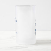 Spaß Königs Dad entspannen sich und trinken blaue Mattglas Bierglas (Mittel)