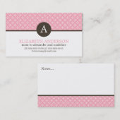 Spaß kreist das mit Monogramm Muster ein Telefonnummerkarte (Vorne/Hinten)