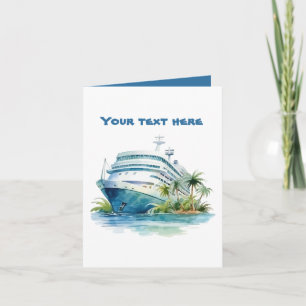 Spaß Kreuzfahrtschiff Text hinzufügen Karte