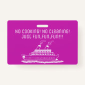 Spaß-Kreuzschiff-Kabine Stateroom Schlüsselhalter Ausweis (Rückseite)