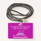 Spaß-Kreuzschiff-Kabine Stateroom Schlüsselhalter Ausweis (Rückseite mit Schlüsselband)