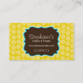 Spaß-Kuchen-Bäckerei-Visitenkarte Visitenkarte (Rückseite)